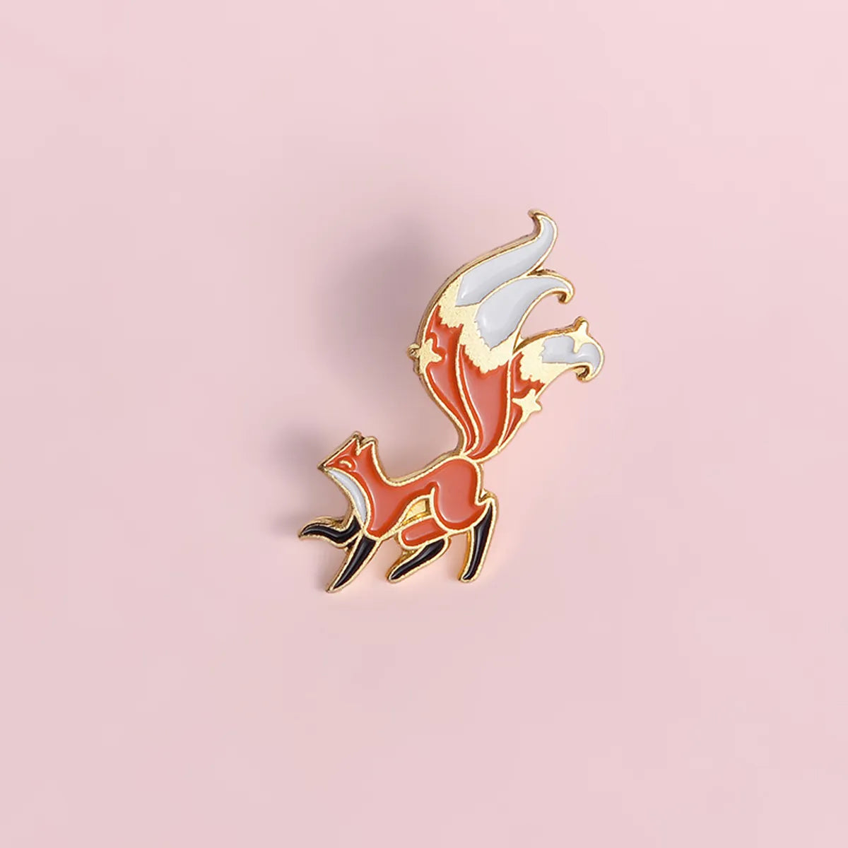 Cute Fox Alloy Enamel Stoving Varnish Unisex Brooches