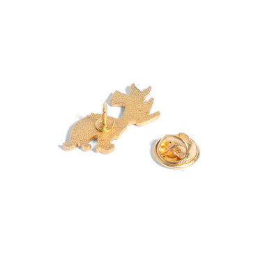 Cute Fox Alloy Enamel Stoving Varnish Unisex Brooches