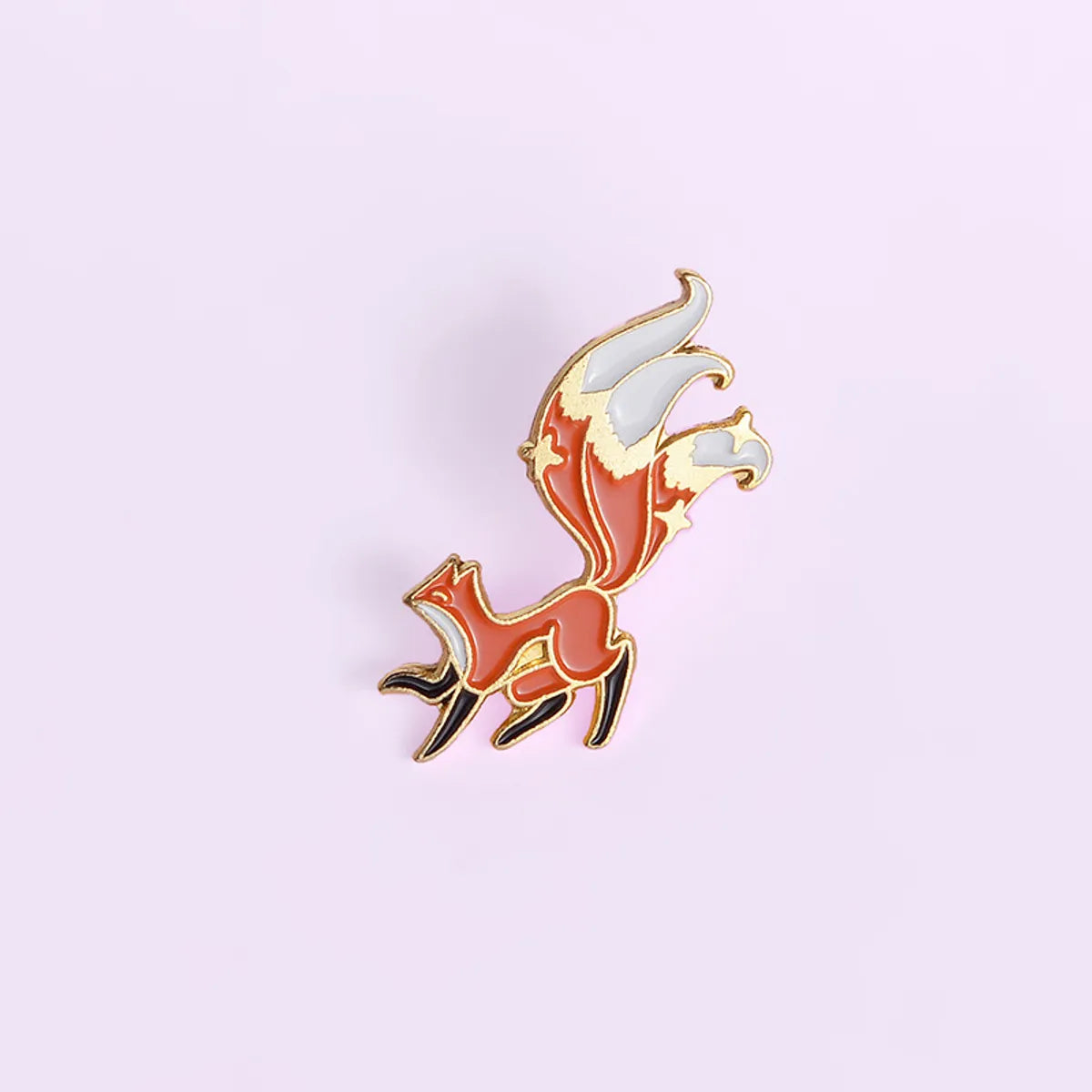 Cute Fox Alloy Enamel Stoving Varnish Unisex Brooches