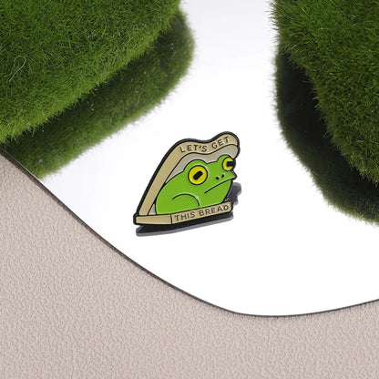 Cute Frog Alloy Stoving Varnish Unisex Brooches