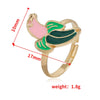 Cute Fruit Alloy Resin Women'S Adjustable Ring