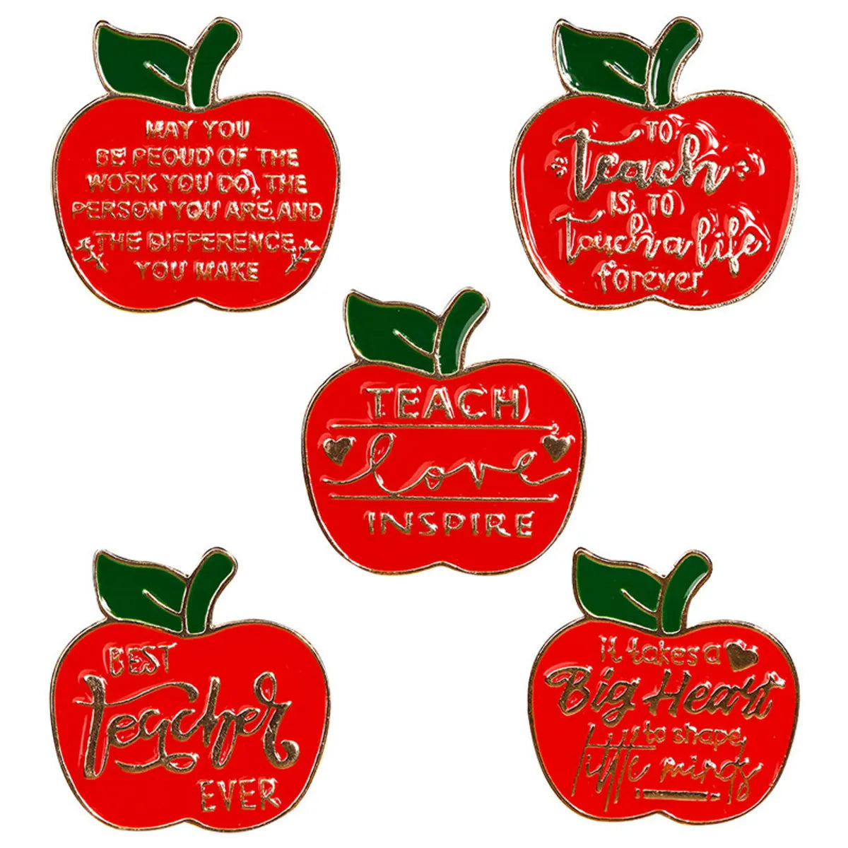 Cute Fruit Apple Alloy Unisex Brooches