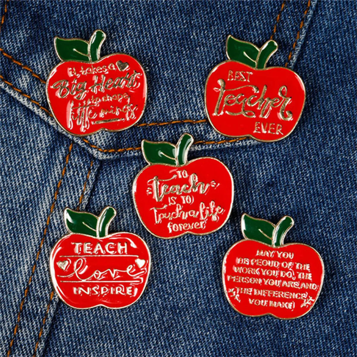 Cute Fruit Apple Alloy Unisex Brooches