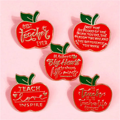 Cute Fruit Apple Alloy Unisex Brooches