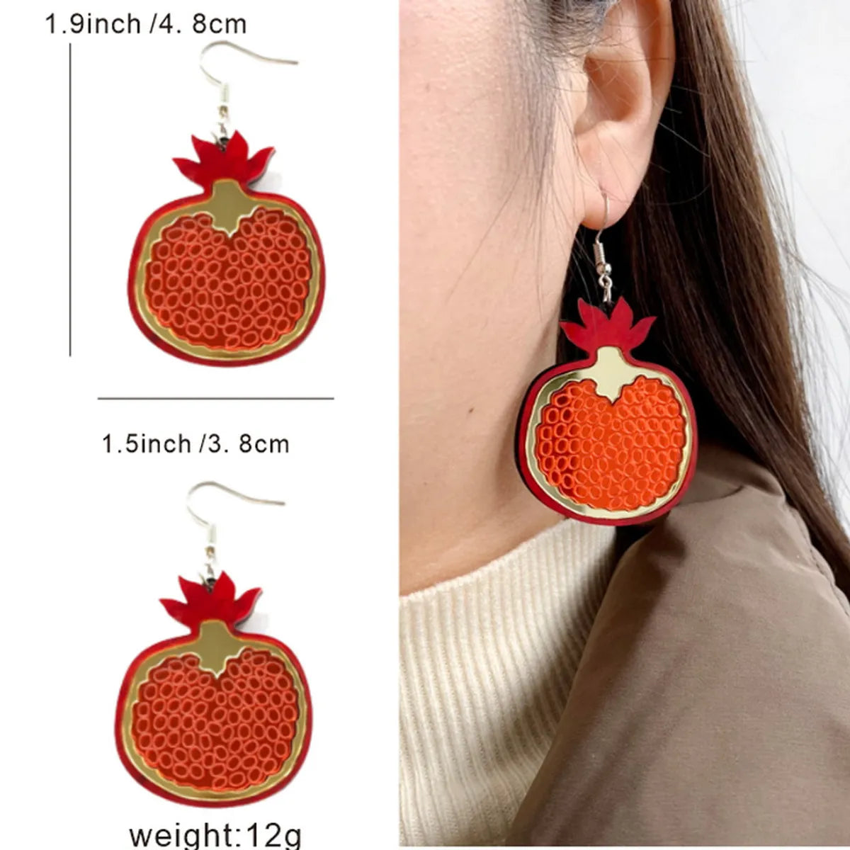 Cute Fruit Arylic Women'S Drop Earrings