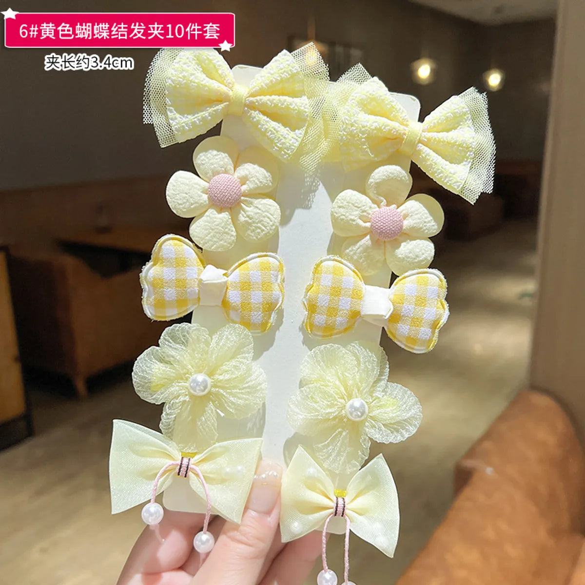 Girl'S Cute Fruit Flower Bow Knot Cloth Hair Clip