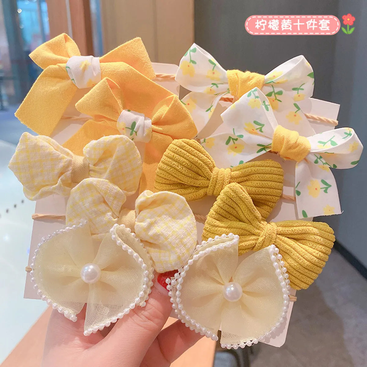 Girl'S Cute Fruit Flower Bow Knot Cloth Hair Clip