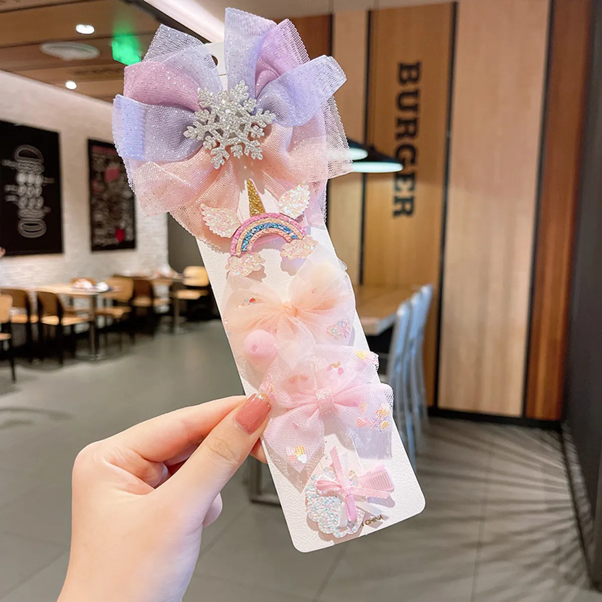 Girl'S Cute Fruit Flower Bow Knot Cloth Hair Clip