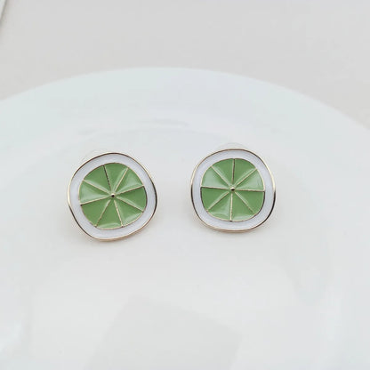 Cute Fruit Metal Plating Ear Studs