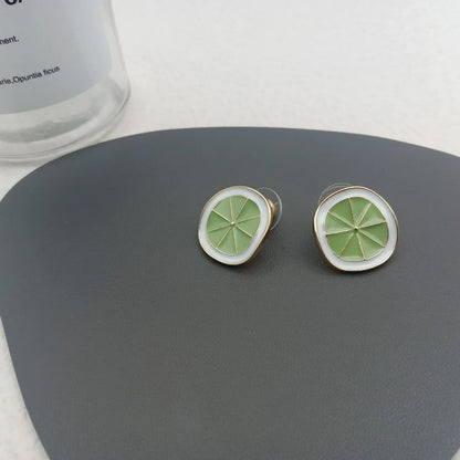 Cute Fruit Metal Plating Ear Studs