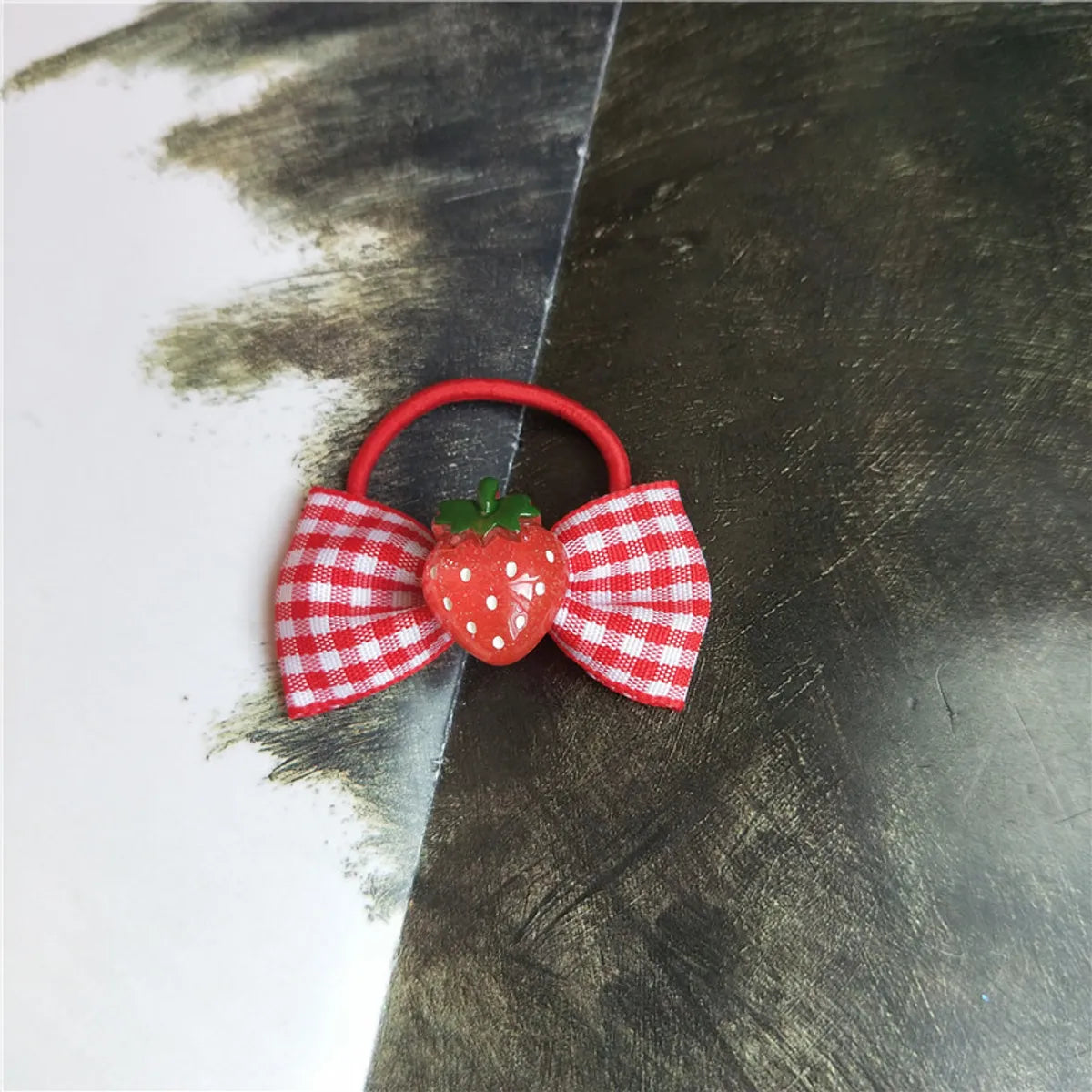 Cute Fruit Strawberry Plastic Cloth Hair Clip Hair Tie