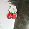 Cute Fruit Strawberry Plastic Cloth Hair Clip Hair Tie