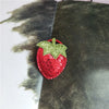 Cute Fruit Strawberry Plastic Cloth Hair Clip Hair Tie