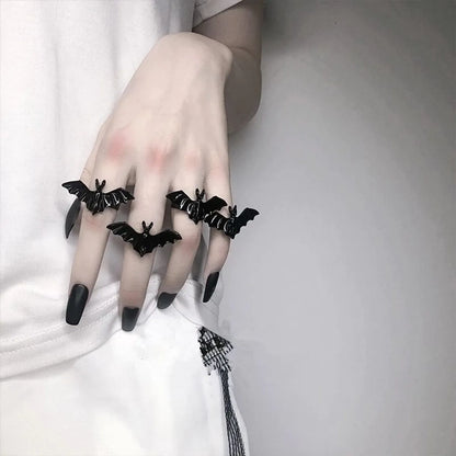 Cute Funny Bat Alloy Plating Halloween Unisex Open Rings