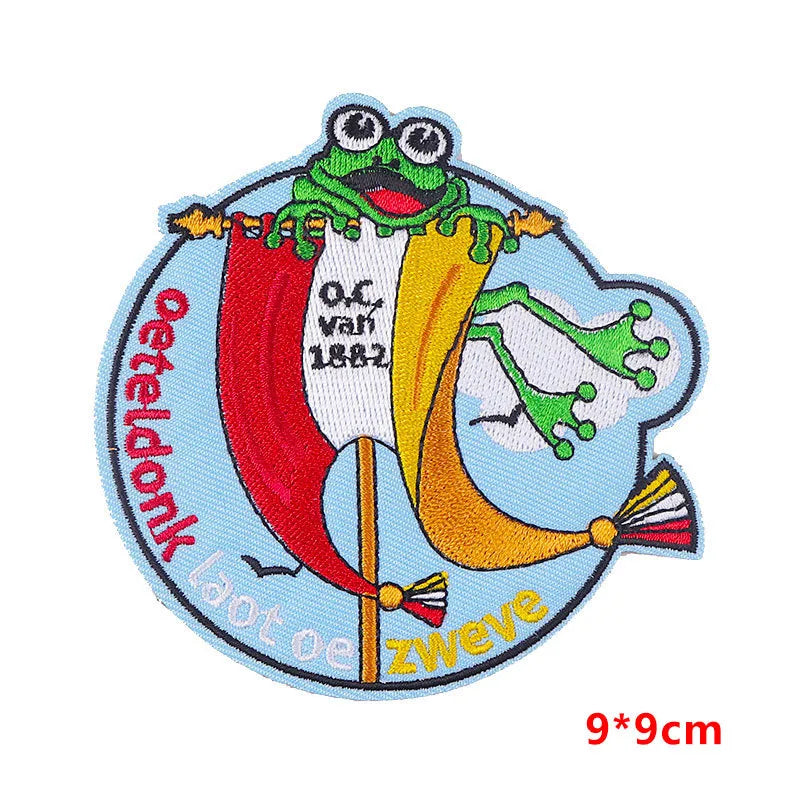 Cute Funny Cartoon Letter Frog Embroidery Thread