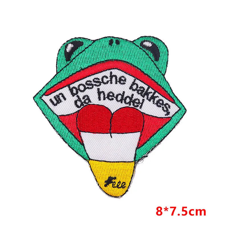 Cute Funny Cartoon Letter Frog Embroidery Thread