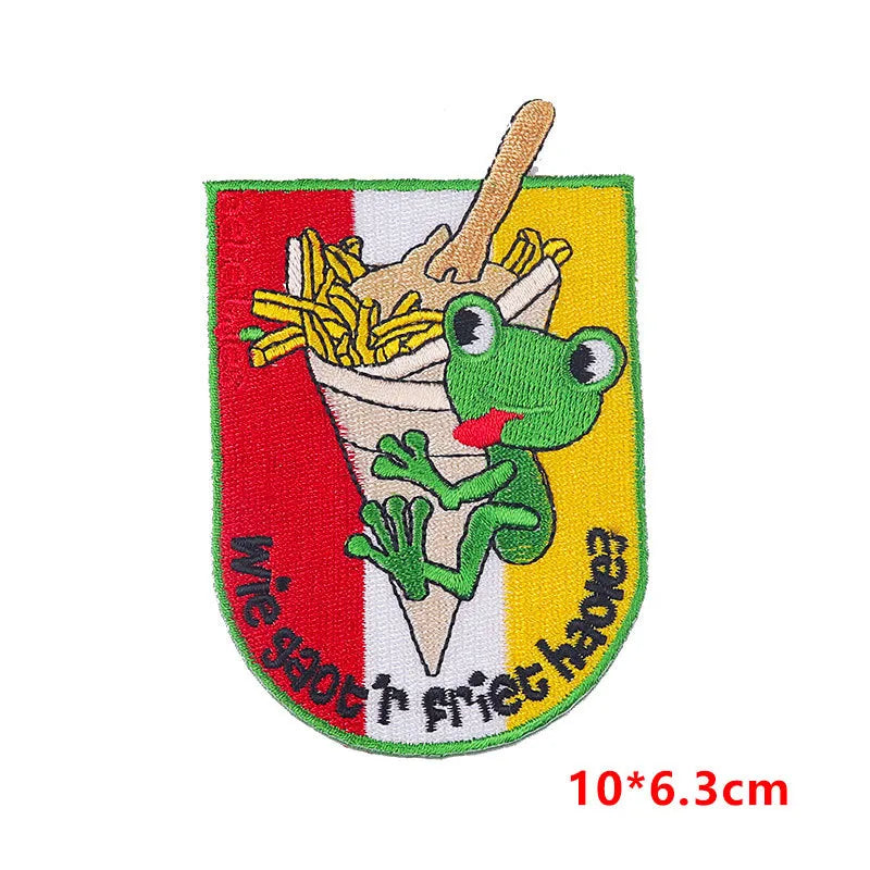 Cute Funny Cartoon Letter Frog Embroidery Thread