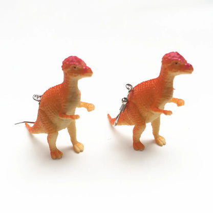 Cartoon Style Dinosaur Resin Three-Dimensional Children Unisex Drop Earrings 1 Pair