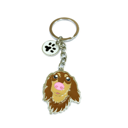 Cute Funny Dog Metal Unisex Keychain