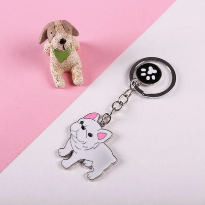 Cute Funny Dog Metal Unisex Keychain