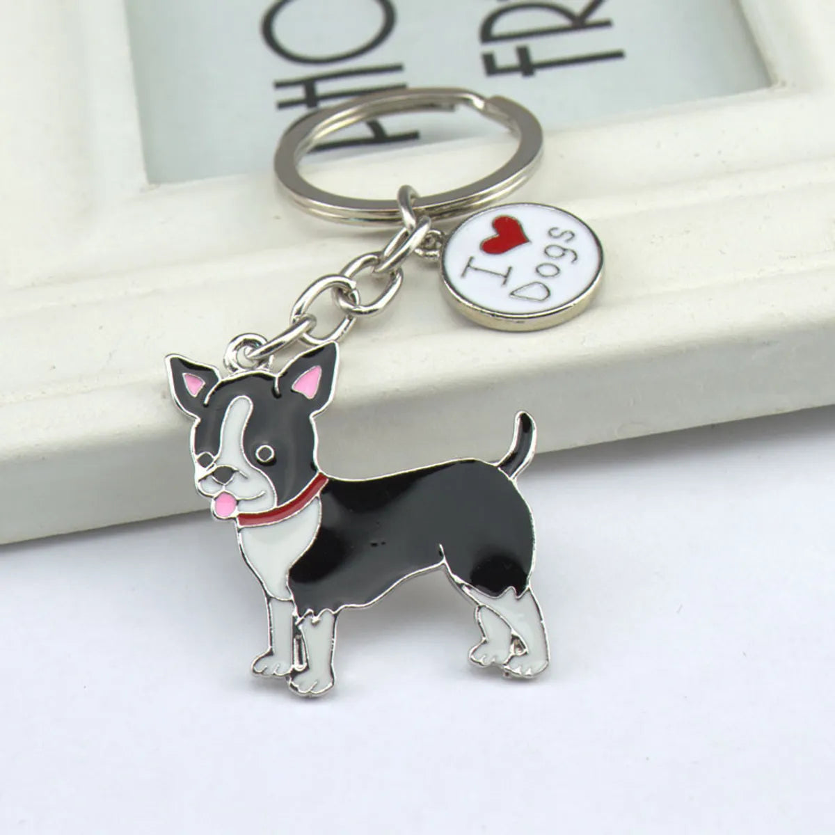 Cute Funny Dog Metal Unisex Keychain