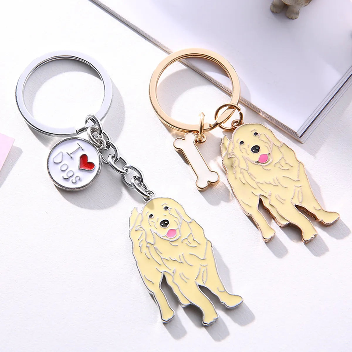 Cute Funny Dog Metal Unisex Keychain