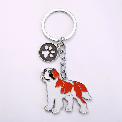 Cute Funny Dog Metal Unisex Keychain