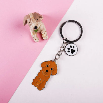 Cute Funny Dog Metal Unisex Keychain