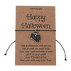 Cute Funny Halloween Pattern Pumpkin Skull Alloy Rope Wholesale Drawstring Bracelets