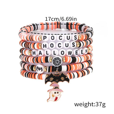 Cute Funny Halloween Pattern Soft Clay Wholesale Bracelets