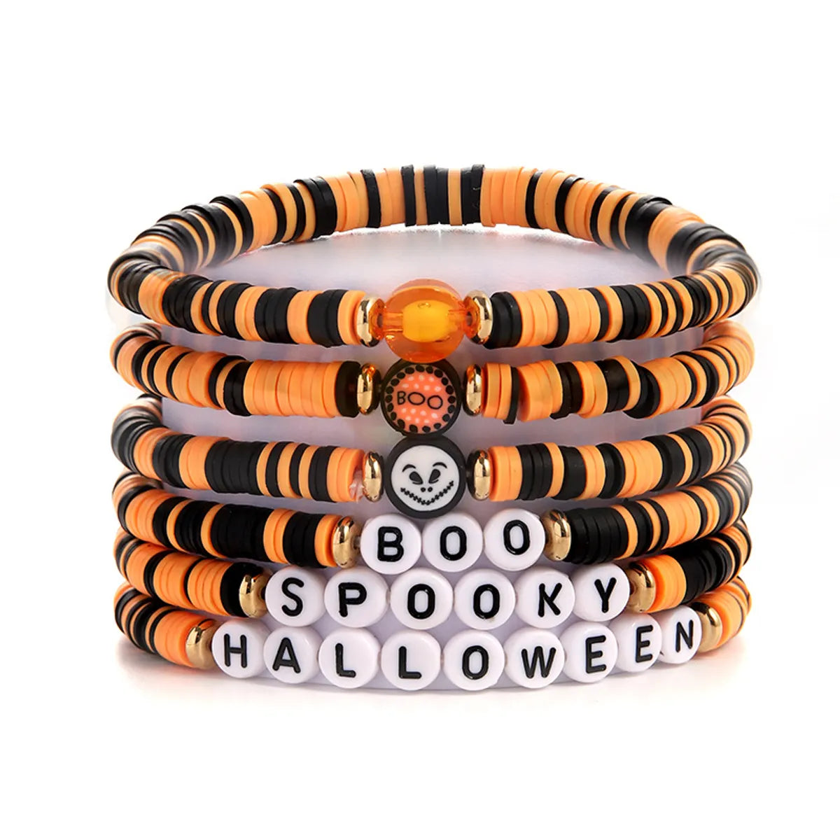 Cute Funny Halloween Pattern Soft Clay Wholesale Bracelets