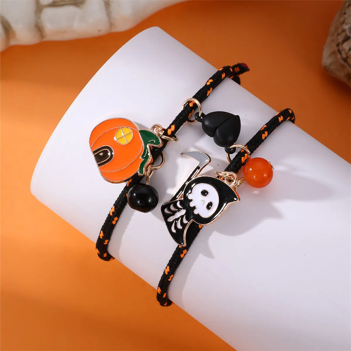 Cute Funny Pumpkin Alloy Halloween Couple Bracelets