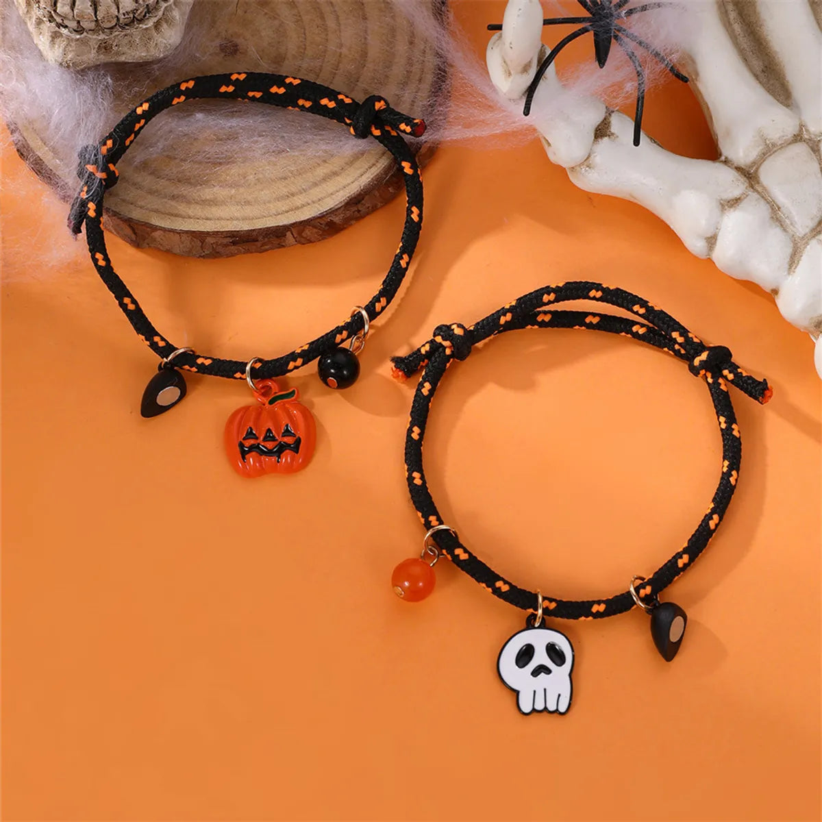 Cute Funny Pumpkin Alloy Halloween Couple Bracelets