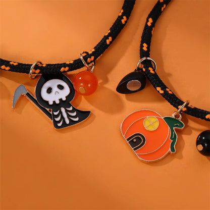 Cute Funny Pumpkin Alloy Halloween Couple Bracelets