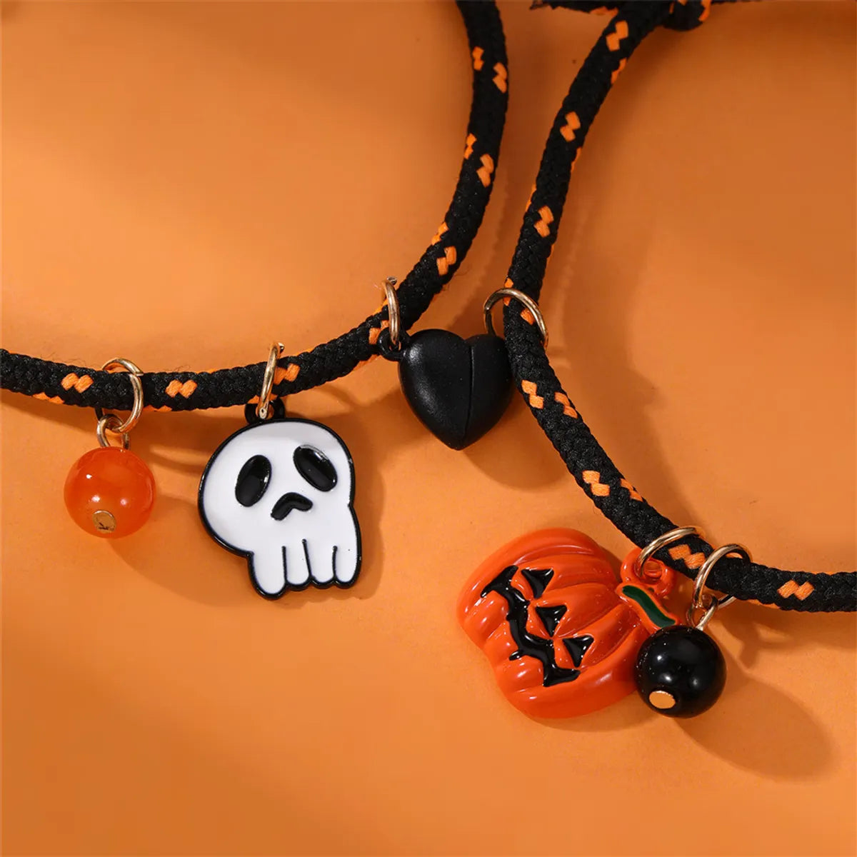 Cute Funny Pumpkin Alloy Halloween Couple Bracelets