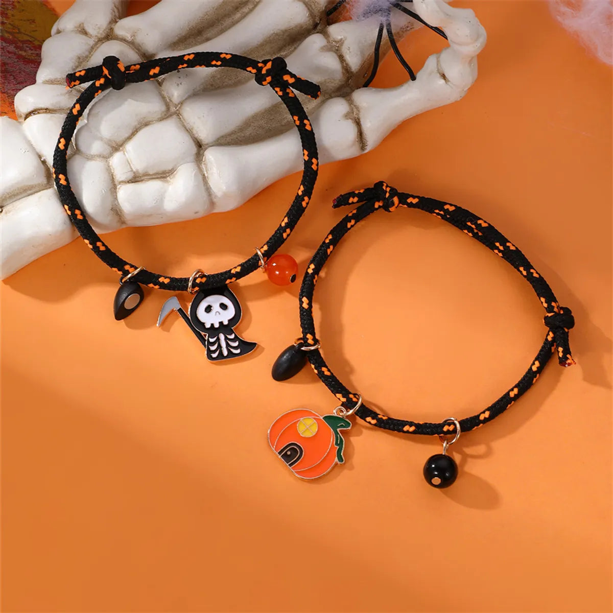 Cute Funny Pumpkin Alloy Halloween Couple Bracelets