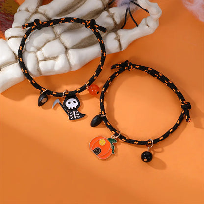 Cute Funny Pumpkin Alloy Halloween Couple Bracelets