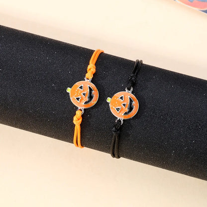 Cute Funny Pumpkin Grimace Alloy Halloween Kid'S Drawstring Bracelets