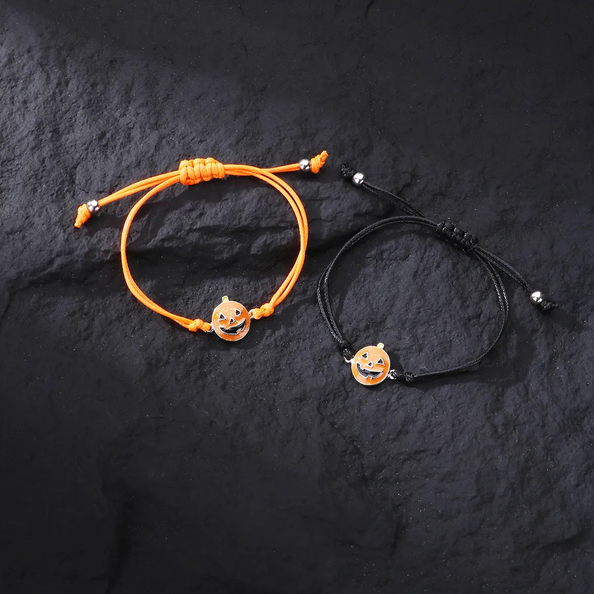 Cute Funny Pumpkin Grimace Alloy Halloween Kid'S Drawstring Bracelets