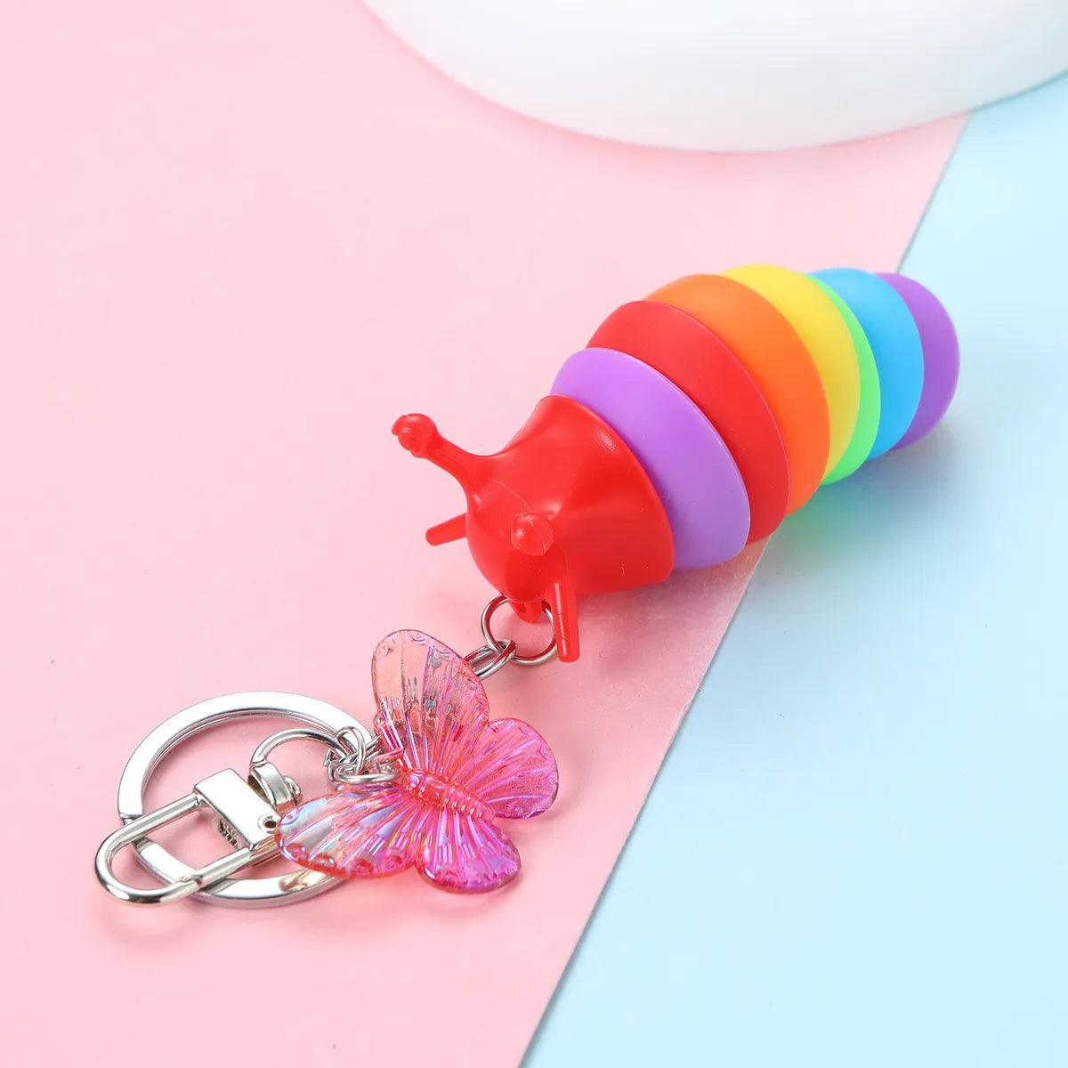 Cute Funny Simple Style Color Block Alloy Keychain