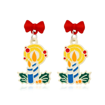 Cute Geometric Alloy Enamel Women's Earrings 1 Pair