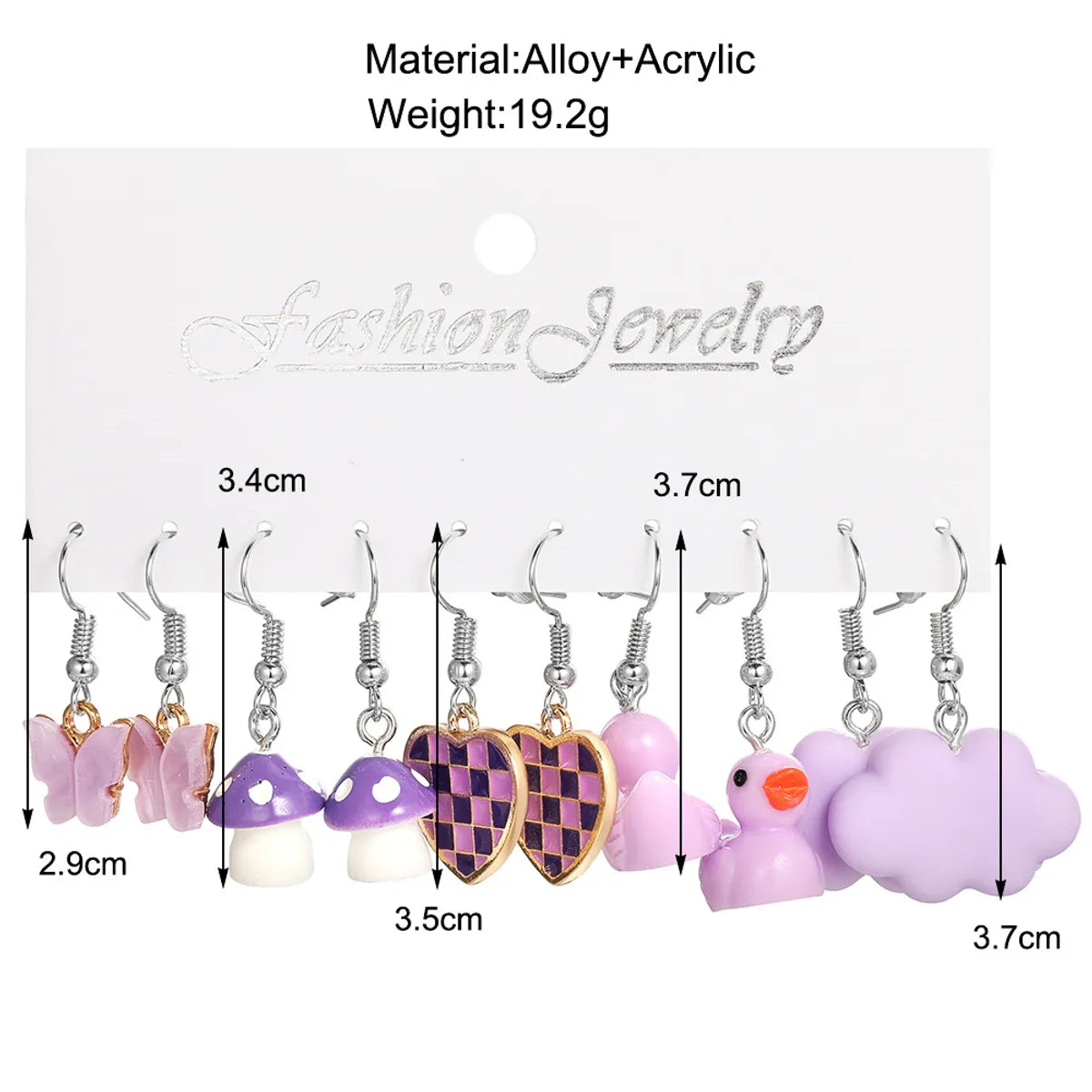 Cute Geometric Plating Arylic Earrings