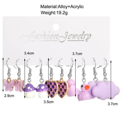 Cute Geometric Plating Arylic Earrings