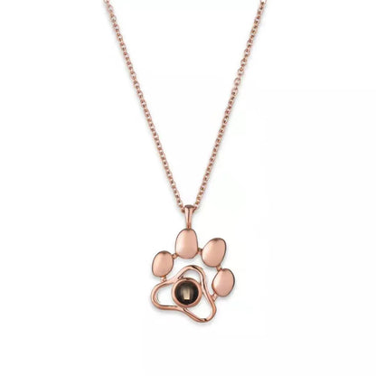 Cute Geometric Dog Paw Print Alloy Women's Pendant Necklace