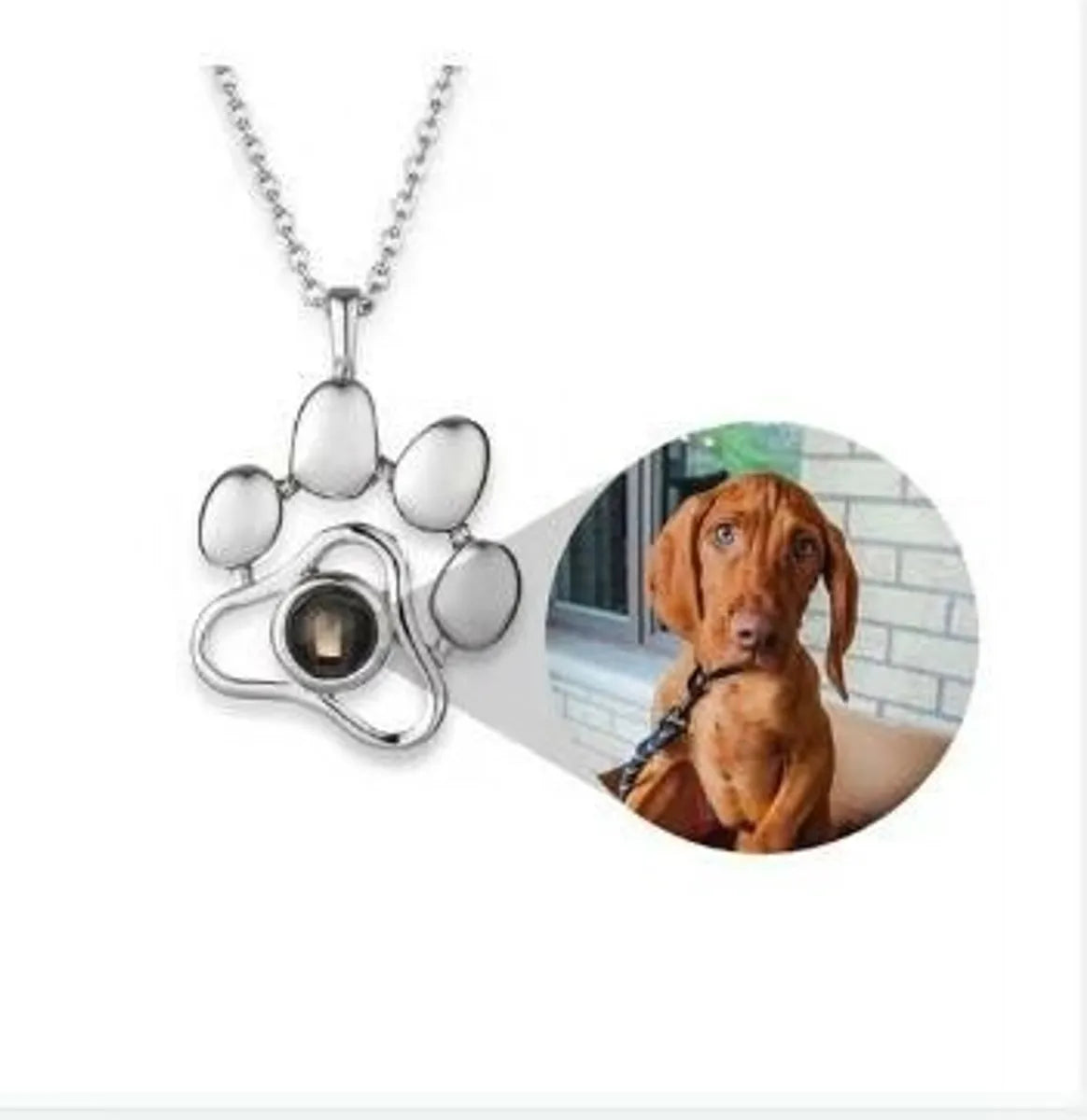 Cute Geometric Dog Paw Print Alloy Women's Pendant Necklace