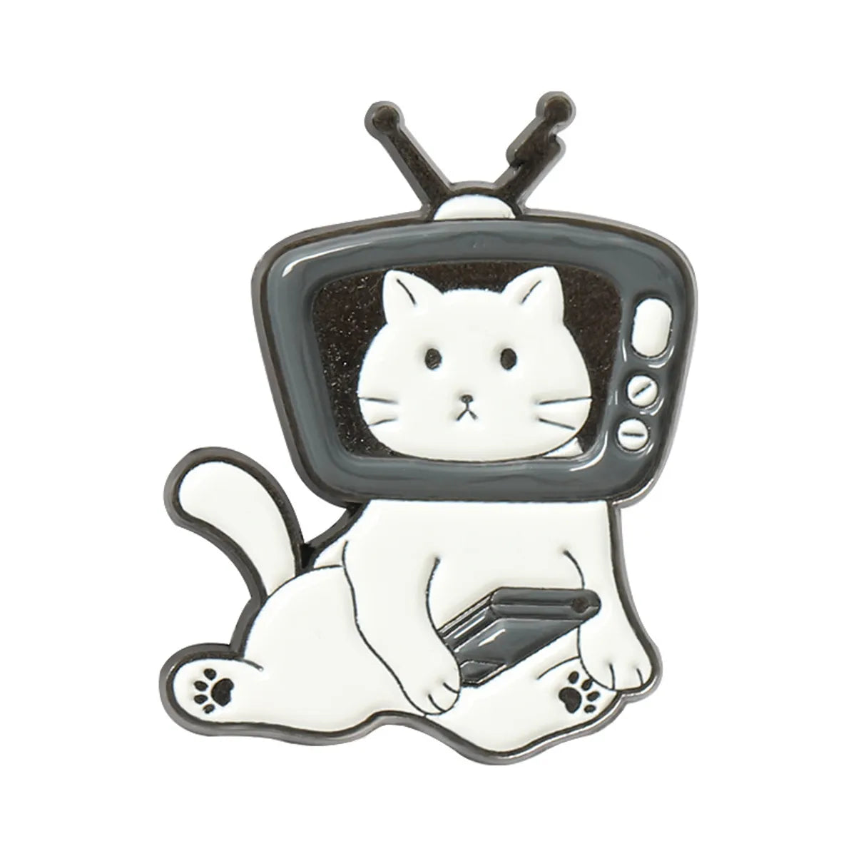 Cute Geometric Polar Bear Cat Alloy Stoving Varnish Brooches