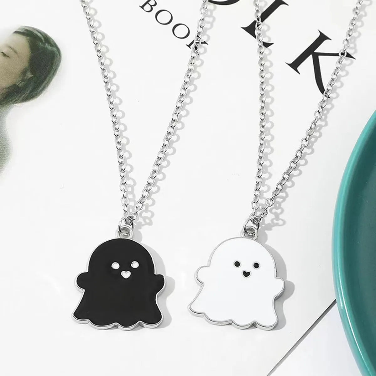 Cute Ghost Alloy Halloween Unisex Pendant Necklace