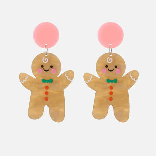 Cute Gingerbread Arylic Irregular Women's Drop Earrings 1 Pair