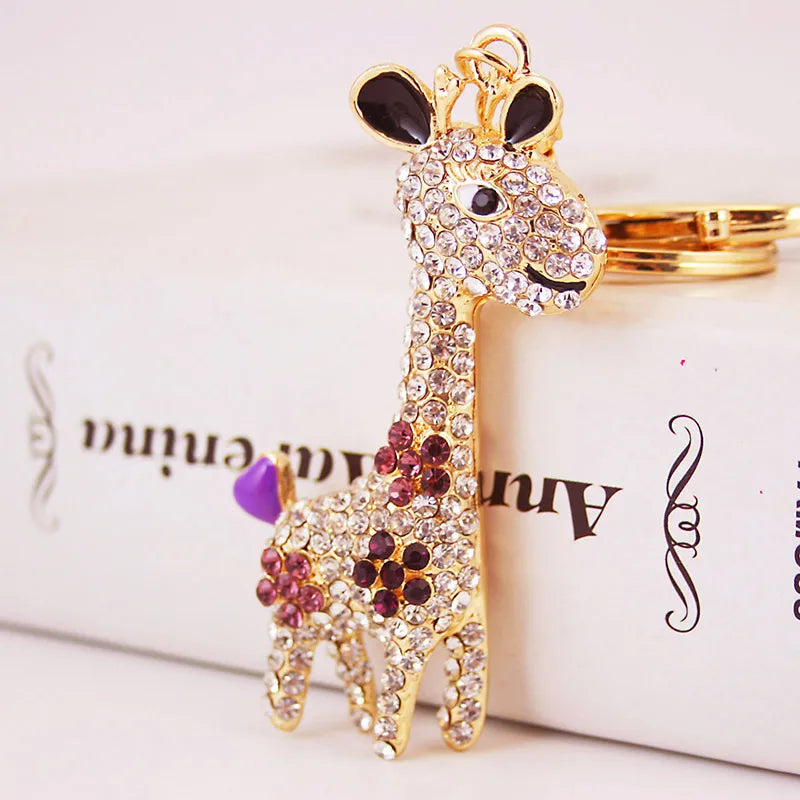 Cute Giraffe Alloy Unisex Bag Pendant Keychain