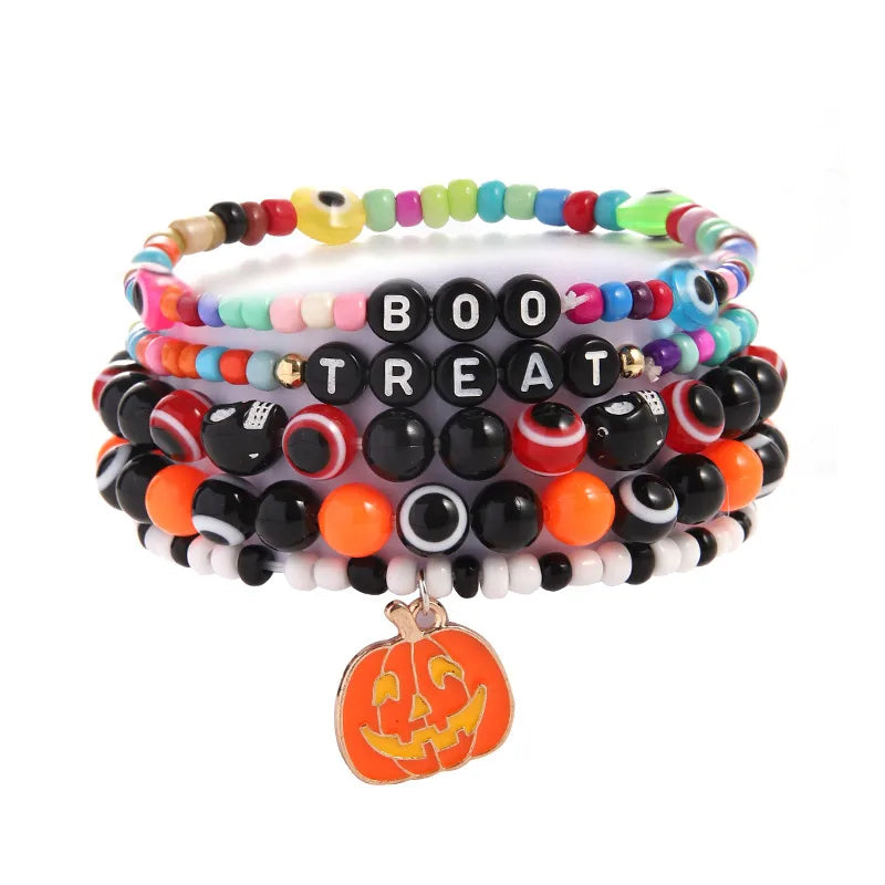 Cute Halloween Pattern Soft Clay Wholesale Bracelets